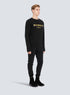 BALMAIN PARIS GOLD  METALLIC LOGO SWEATSHIRT
